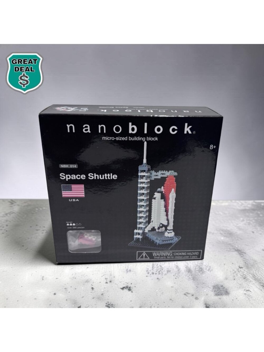 Nanoblock Space Shuttle NBH-014 Limited Edition 580+ Pieces USA Sealed Box! NEW!